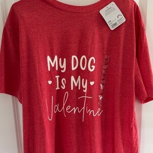 Red 'My Dog Is My Valentine' T-Shirt